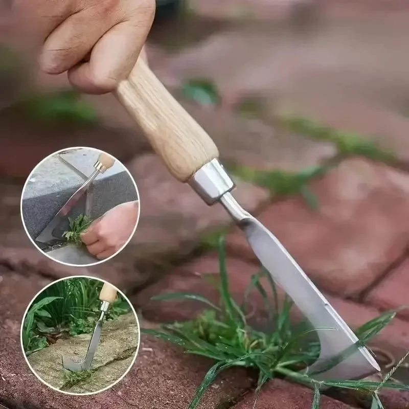 Edelstahl Holzgriff Garten Weeder Hand Jäten Entfernung Cutter Puller Werkzeuge Multifunktions Weeder Transplantation Gartengeräte