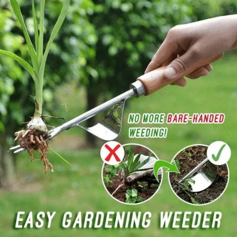 Edelstahl Holzgriff Garten Weeder Hand Jäten Entfernung Cutter Puller Werkzeuge Multifunktions Weeder Transplantation Gartengeräte