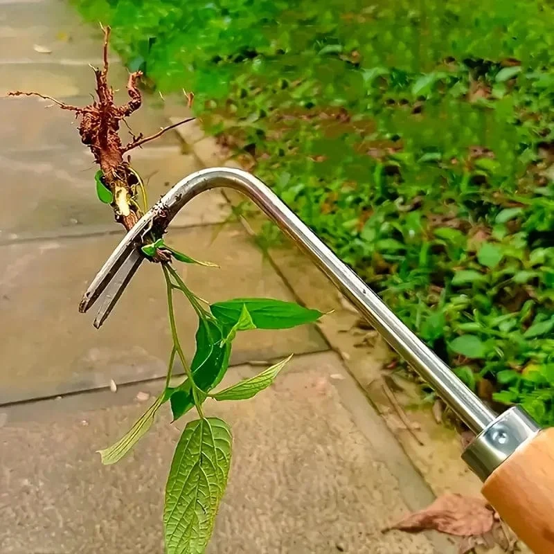 Edelstahl Holzgriff Garten Weeder Hand Jäten Entfernung Cutter Puller Werkzeuge Multifunktions Weeder Transplantation Gartengeräte