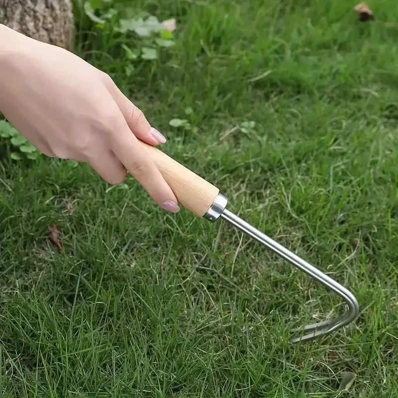 Edelstahl Holzgriff Garten Weeder Hand Jäten Entfernung Cutter Puller Werkzeuge Multifunktions Weeder Transplantation Gartengeräte