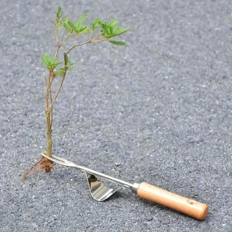 Edelstahl Holzgriff Garten Weeder Hand Jäten Entfernung Cutter Puller Werkzeuge Multifunktions Weeder Transplantation Gartengeräte