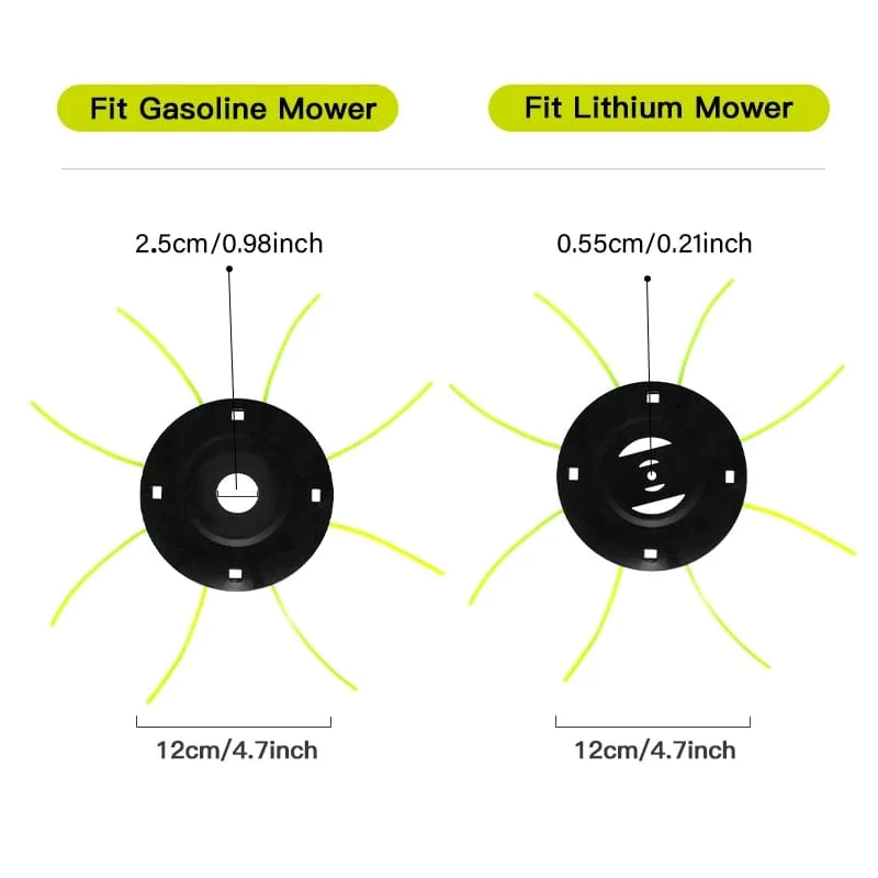 1 stück Stahl Rasenmäher Kopf Kostenloser 4 Linien Ersatz Benzin/Lithium Gras Trimmer Kopf Entfernung Von Garten Unkraut Brushcutter teil