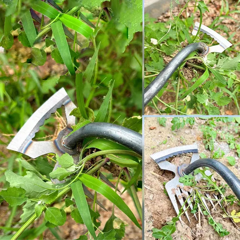 2 IN 1 Manuelles Unkrautentferner-Werkzeug zum Grasverwurzeln von losem Boden, Hand-Unkrautentfernungs-Puller, Gartenschaufel, Gartenwerkzeug, Dropshipping