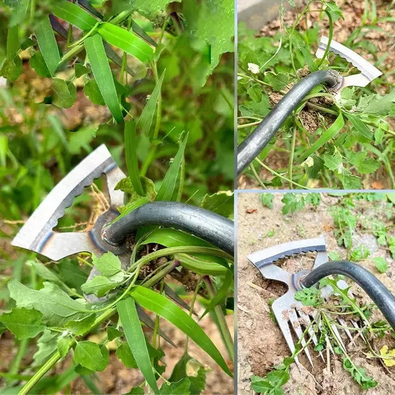 2 IN 1 Manuelles Unkrautentferner-Werkzeug zum Grasverwurzeln von losem Boden, Hand-Unkrautentfernungs-Puller, Gartenschaufel, Gartenwerkzeug, Dropshipping