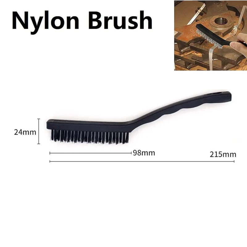 1 STK Mini-Drahtbürsten Messing Nylon Stahlbürsten Mikrorostentferner Farbe Entfernen Metall Schrubben Polieren Entgraten Handwerkzeuge