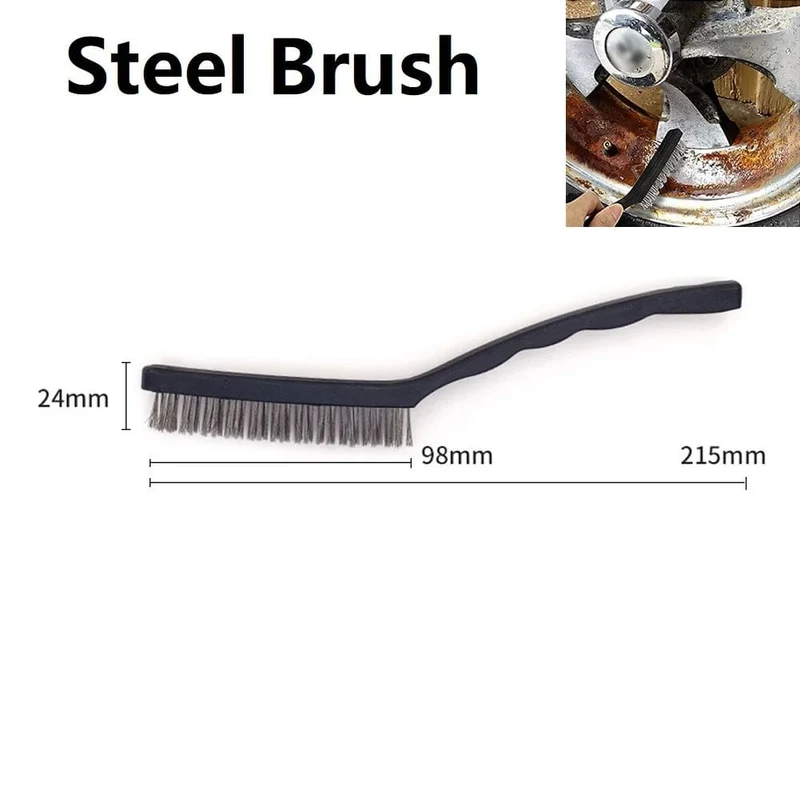 1 STK Mini-Drahtbürsten Messing Nylon Stahlbürsten Mikrorostentferner Farbe Entfernen Metall Schrubben Polieren Entgraten Handwerkzeuge