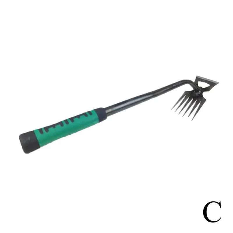 2-in-1-Gartenrechen, manuelles Unkraut- und Grasverwurzelungswerkzeug, Abziehschaufel, 5/6/11 Zähne, Unkrautentfernung, Hand-Gartenwerkzeug für lose Erde