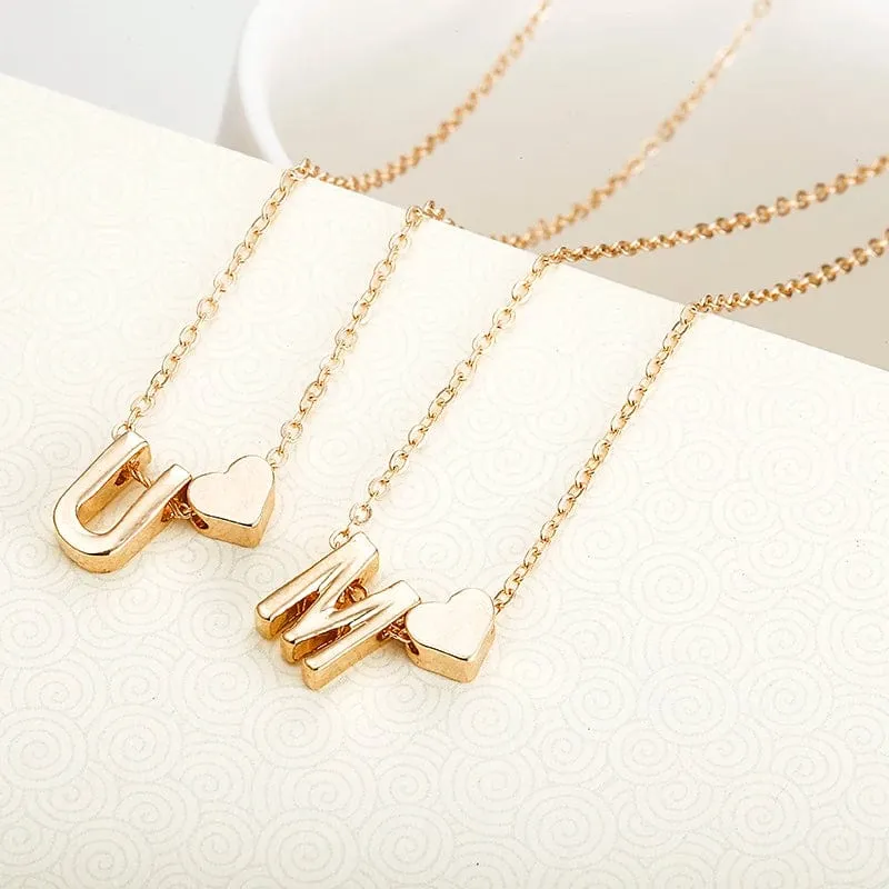 2024 Fashion Tiny Herz Dainty Initial Halskette Mit Buchstaben Name Choker Halskette Für Frauen Anhänger Schmuck Zubehör Geschenk