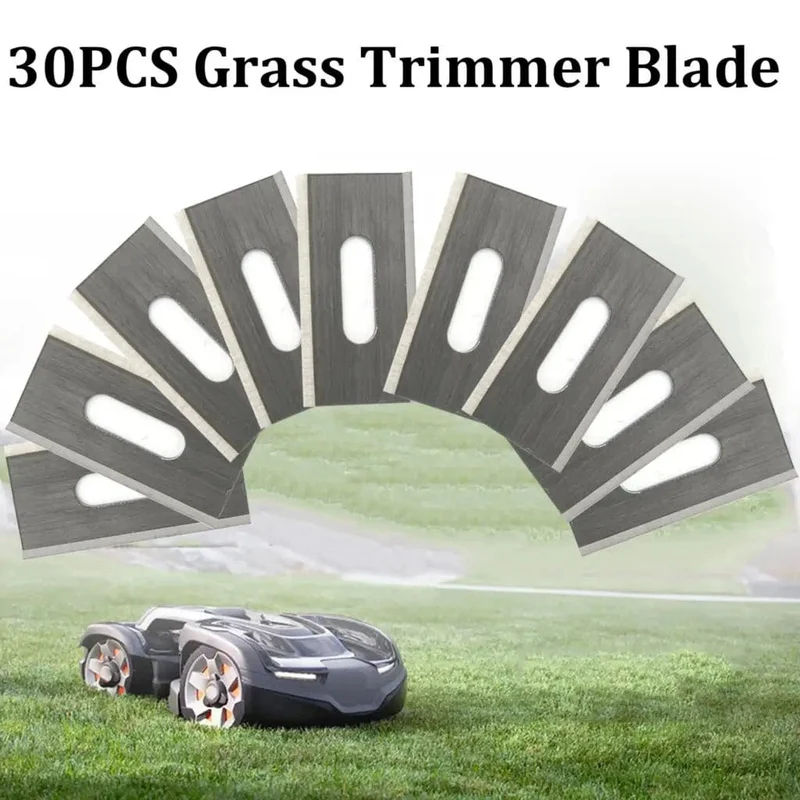 30 Stück Rasentrimmerklingen, Ersatz-Trimmer-Schneidstück für Husqvarna Automower, Gartenroboter-Rasenmäher-Werkzeuge