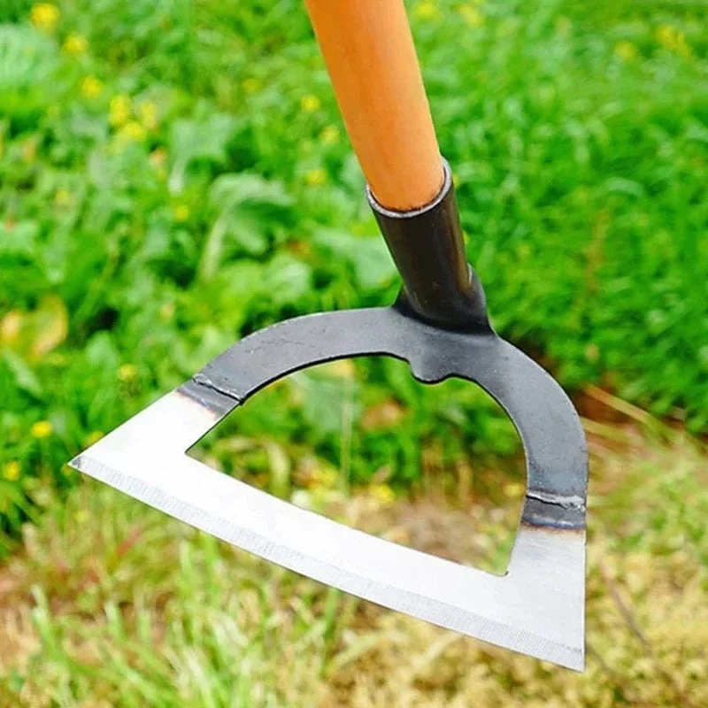 Hohlhacke, Unkrautrechen, arbeitssparendes Unkrautjäten und Auflockern des Bodens, Artefaktegge, handgeführte Unkrauthacke aus Stahl, Hacke, landwirtschaftliches Gartenwerkzeug