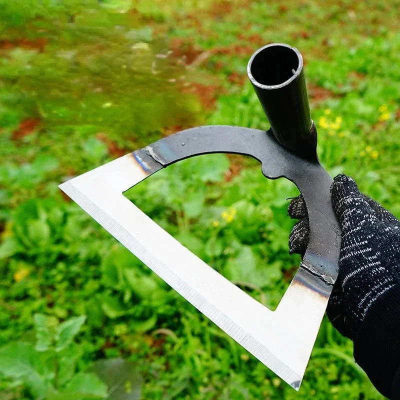 Hohlhacke, Unkrautrechen, arbeitssparendes Unkrautjäten und Auflockern des Bodens, Artefaktegge, handgeführte Unkrauthacke aus Stahl, Hacke, landwirtschaftliches Gartenwerkzeug