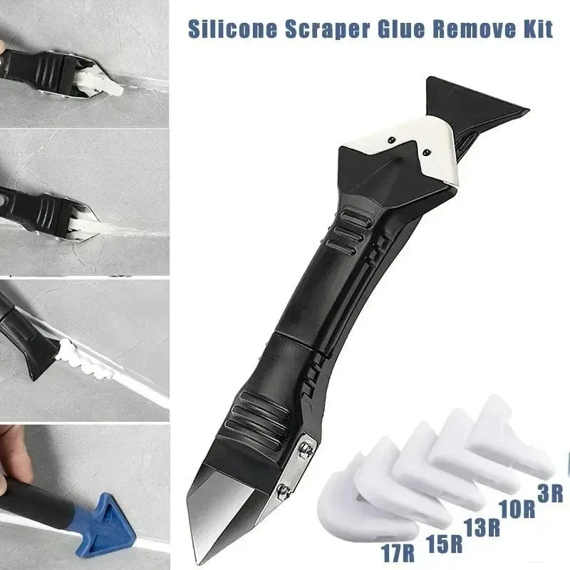 5-in-1-Werkzeugset zum Entfernen von Silikonschaber, Dichtungsmittel und glatten Fugen, Dichtungsfinisher, glattes Fugenset, Bodenschimmelentfernung, Handwerkzeugset