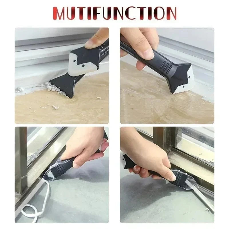 5-in-1-Werkzeugset zum Entfernen von Silikonschaber, Dichtungsmittel und glatten Fugen, Dichtungsfinisher, glattes Fugenset, Bodenschimmelentfernung, Handwerkzeugset