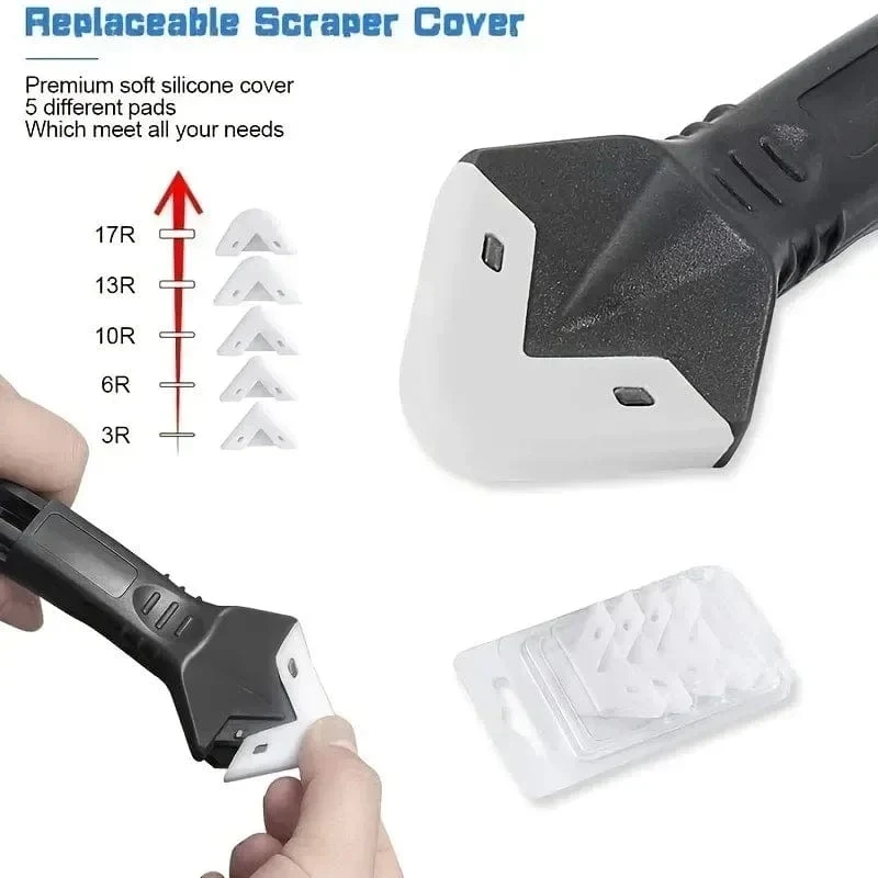 5-in-1-Werkzeugset zum Entfernen von Silikonschaber, Dichtungsmittel und glatten Fugen, Dichtungsfinisher, glattes Fugenset, Bodenschimmelentfernung, Handwerkzeugset