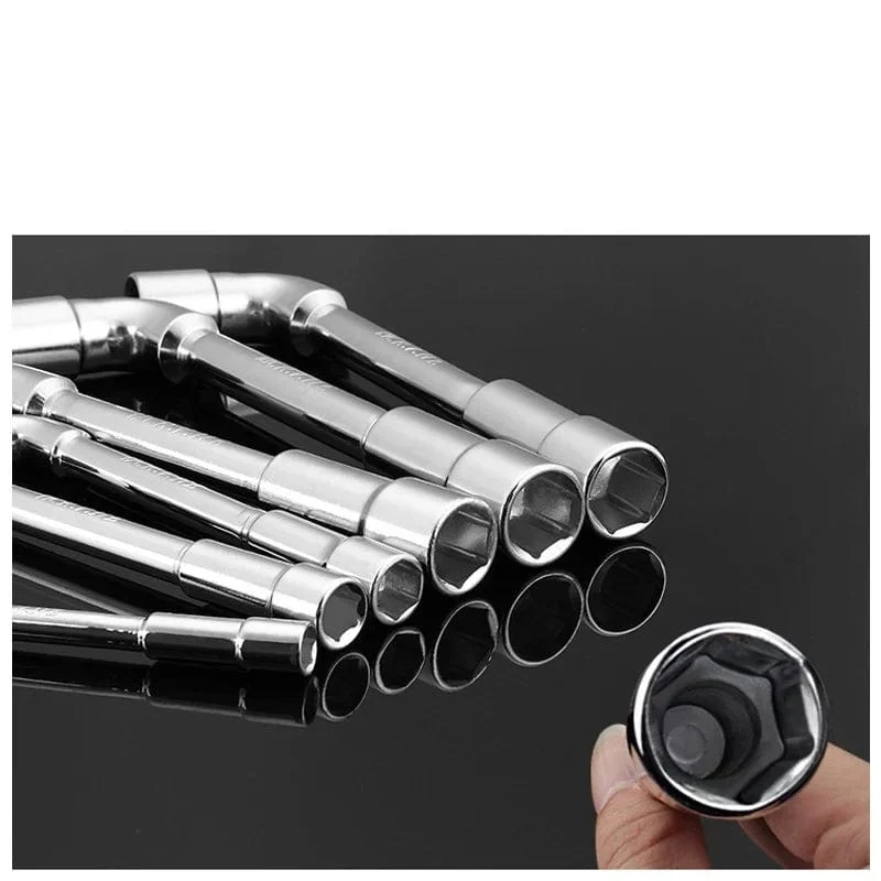 1pcL-förmigen Rohr Steckschlüssel Auto Reparatur Werkzeug 6MM Geformt Hexagonal Spanner Hand Werkzeug