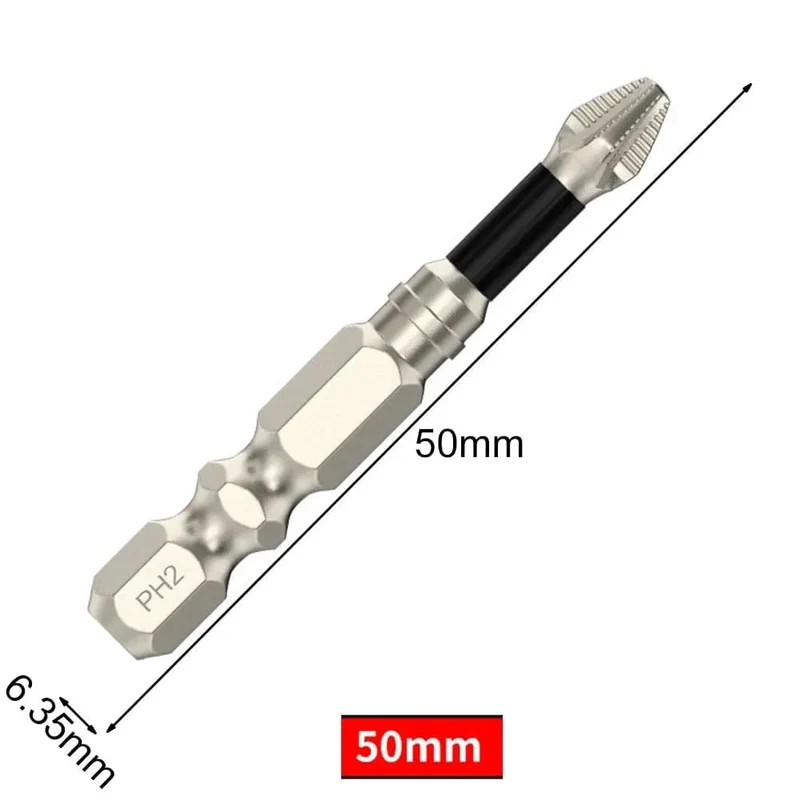 1 stück Magnetischer Schraubendreher-Bit Legierter Stahl Rutschfeste Lange Bohrer 1/4 Sechskantschaft PH2 Kopf Schraubendreher-Bit Handwerkzeuge 25-150mm