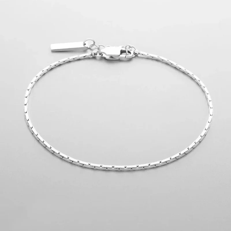 ELANDIS männer edelstahl Wasserdicht Weiß gold Armband Nicht Verlieren farbe Schmuck Armband Großhandel Direkt Marketing