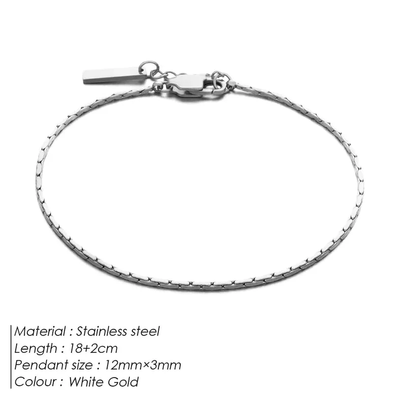 ELANDIS männer edelstahl Wasserdicht Weiß gold Armband Nicht Verlieren farbe Schmuck Armband Großhandel Direkt Marketing