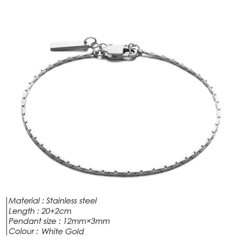 ELANDIS männer edelstahl Wasserdicht Weiß gold Armband Nicht Verlieren farbe Schmuck Armband Großhandel Direkt Marketing