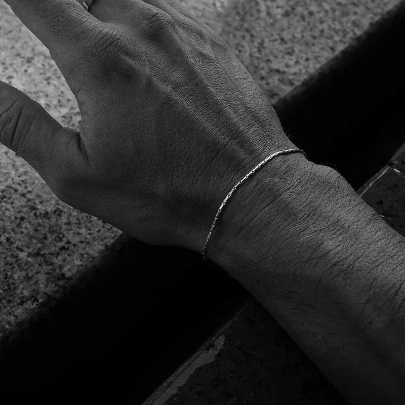 ELANDIS männer edelstahl Wasserdicht Weiß gold Armband Nicht Verlieren farbe Schmuck Armband Großhandel Direkt Marketing