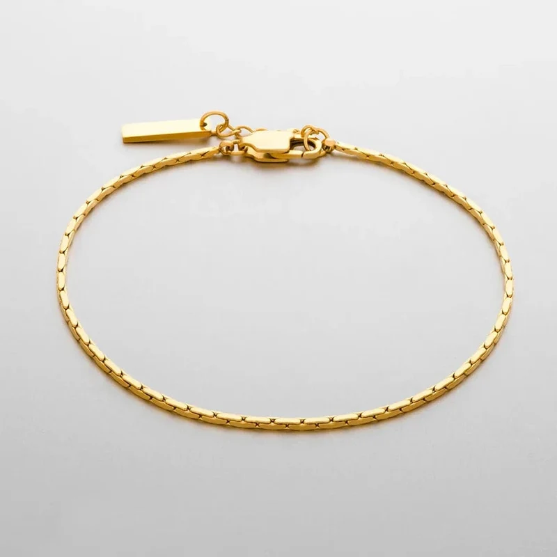 ELANDIS männer edelstahl Wasserdicht Weiß gold Armband Nicht Verlieren farbe Schmuck Armband Großhandel Direkt Marketing