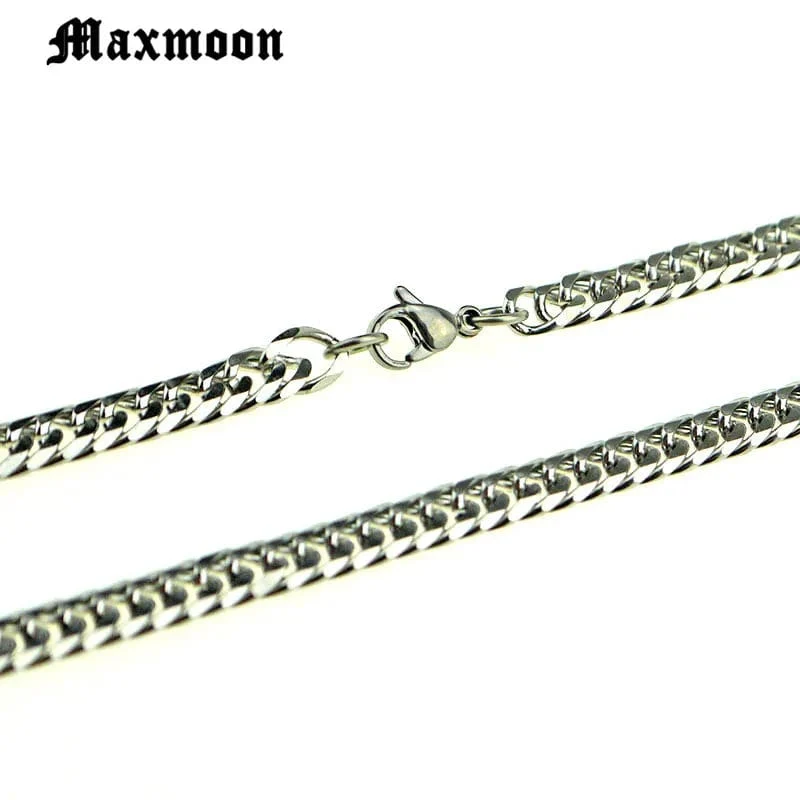 Maxmoon Miami Cuban Edelstahl Kette Armbänder Männer 7mm Flache Curb Armband Hip Hop Rock Sport Schmuck Anpassen Großhandel