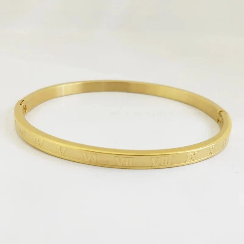 Edelstahl Armbänder Vintage Herrenmode Woven Twist Texture Armreifen Für Frauen Schmuck Statement Streetwear Goth Geschenke