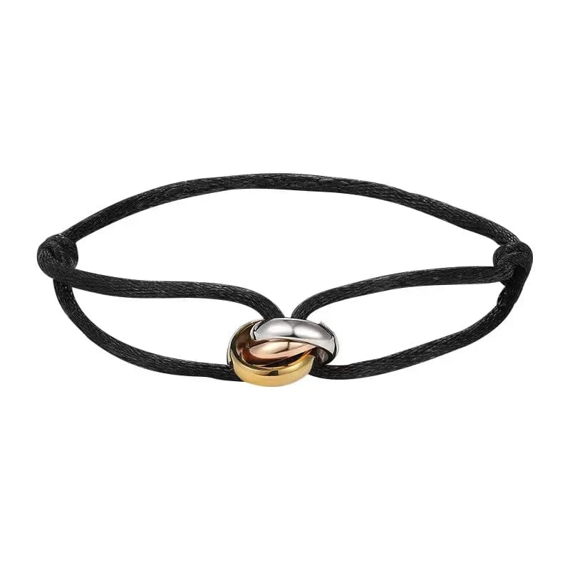 Neu IN Edelstahl Armband 3 Metall Schnalle Band Lace Up Kette Multicolor Einstellbare Größe Armband Für Frauen Mann Unisex