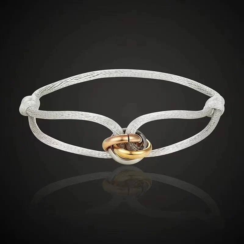 Neu IN Edelstahl Armband 3 Metall Schnalle Band Lace Up Kette Multicolor Einstellbare Größe Armband Für Frauen Mann Unisex