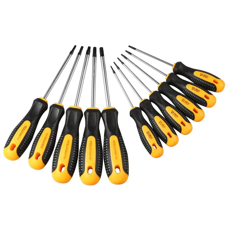 CR-V Sicherheitsloch Torx-Schraubendreher-Kombinationssatz Magnetischer Schraubendreher-Bit T5-t30 Kit Für Telefon-Computer-Reparatur-Handwerkzeug