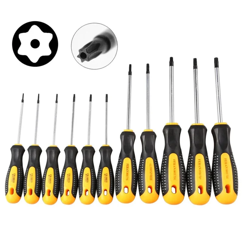 CR-V Sicherheitsloch Torx-Schraubendreher-Kombinationssatz Magnetischer Schraubendreher-Bit T5-t30 Kit Für Telefon-Computer-Reparatur-Handwerkzeug