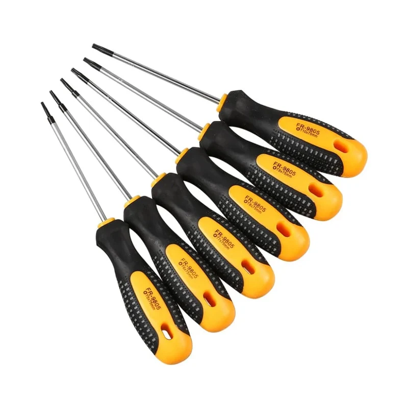CR-V Sicherheitsloch Torx-Schraubendreher-Kombinationssatz Magnetischer Schraubendreher-Bit T5-t30 Kit Für Telefon-Computer-Reparatur-Handwerkzeug