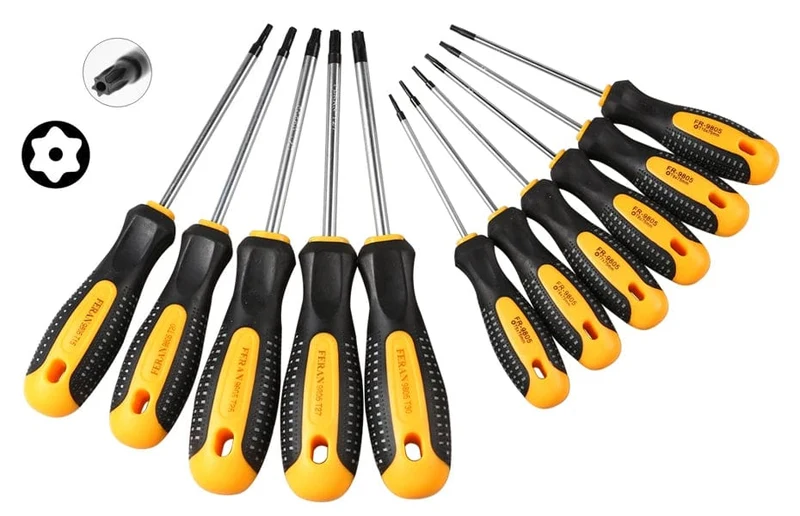 CR-V Sicherheitsloch Torx-Schraubendreher-Kombinationssatz Magnetischer Schraubendreher-Bit T5-t30 Kit Für Telefon-Computer-Reparatur-Handwerkzeug