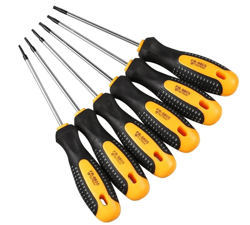 CR-V Sicherheitsloch Torx-Schraubendreher-Kombinationssatz Magnetischer Schraubendreher-Bit T5-t30 Kit Für Telefon-Computer-Reparatur-Handwerkzeug