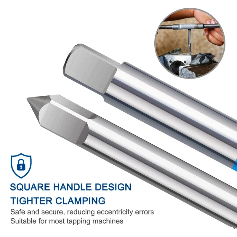 3-teiliges Handgewindebohrer-Set, HSS, metrischer Stopfengewindebohrer, Metallgewindebohrer, M2/M2.5/M3/M3.5/M4/M5/M6/M8/M10/M12, Handwerkzeug-Set