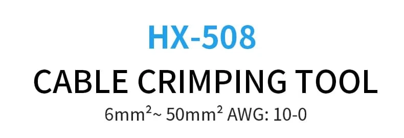 Crimpzange, Rohrklemmen-Crimpzange, Sechskant-Crimpwerkzeug, Multitool, Batteriekabelschuh, Kabelhandwerkzeuge HX-50B 6-50mm² AWG 10-0