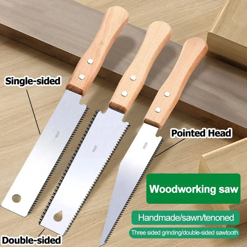 Handsäge im japanischen Stil, ein-/doppelseitige Holzsäge mit feiner Zahnung, SK5-Stahl, flexible Handsäge, Garten-Handwerkzeug für die Holzbearbeitung