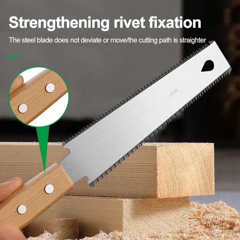 Handsäge im japanischen Stil, ein-/doppelseitige Holzsäge mit feiner Zahnung, SK5-Stahl, flexible Handsäge, Garten-Handwerkzeug für die Holzbearbeitung