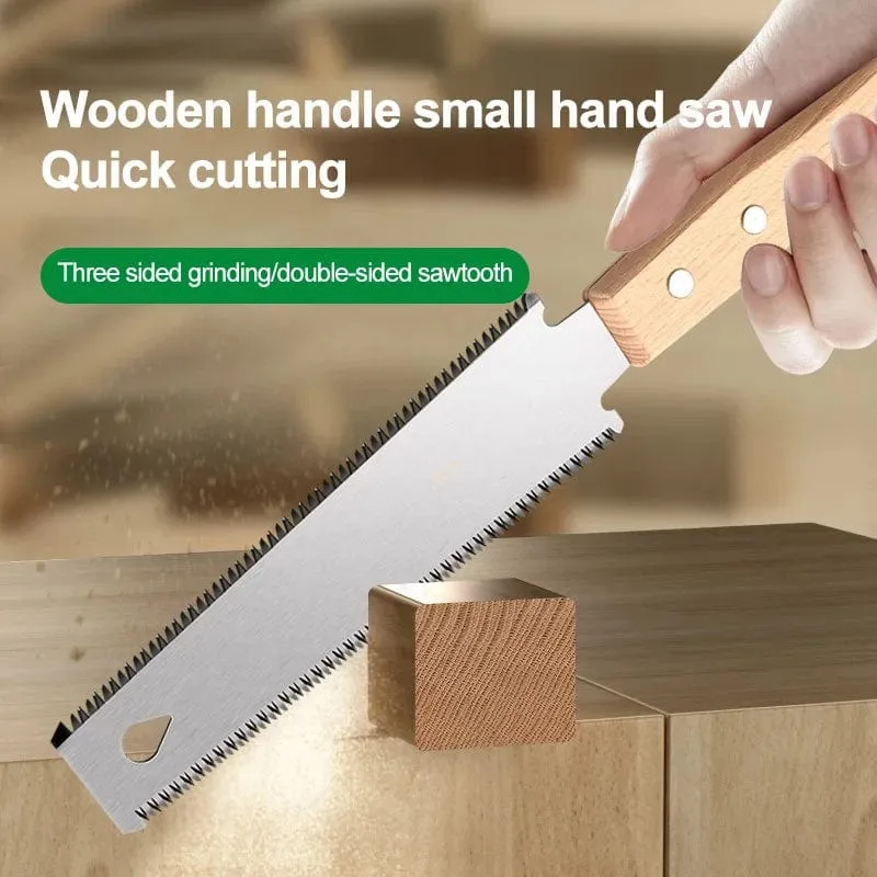 Handsäge im japanischen Stil, ein-/doppelseitige Holzsäge mit feiner Zahnung, SK5-Stahl, flexible Handsäge, Garten-Handwerkzeug für die Holzbearbeitung