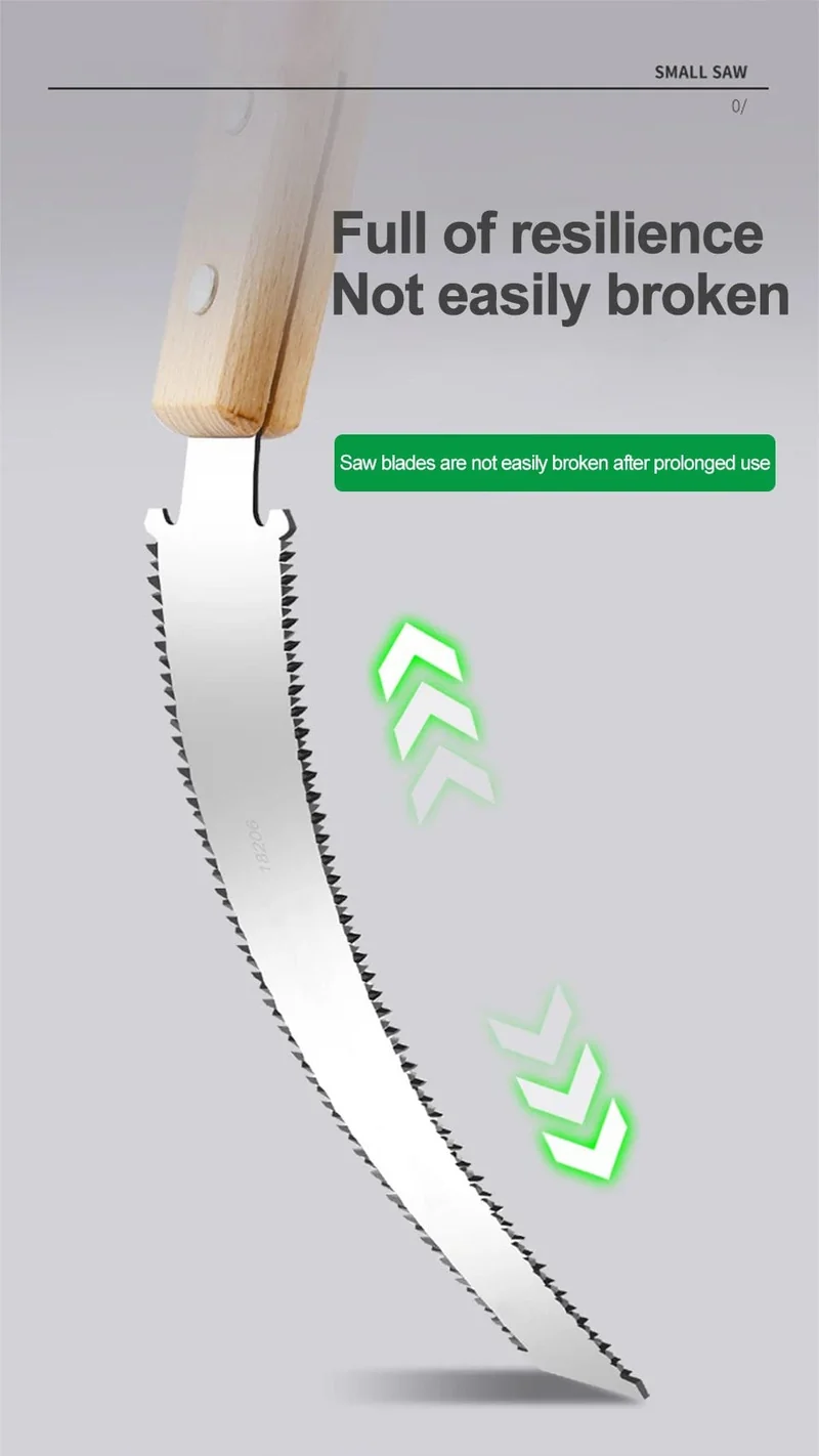 Handsäge im japanischen Stil, ein-/doppelseitige Holzsäge mit feiner Zahnung, SK5-Stahl, flexible Handsäge, Garten-Handwerkzeug für die Holzbearbeitung