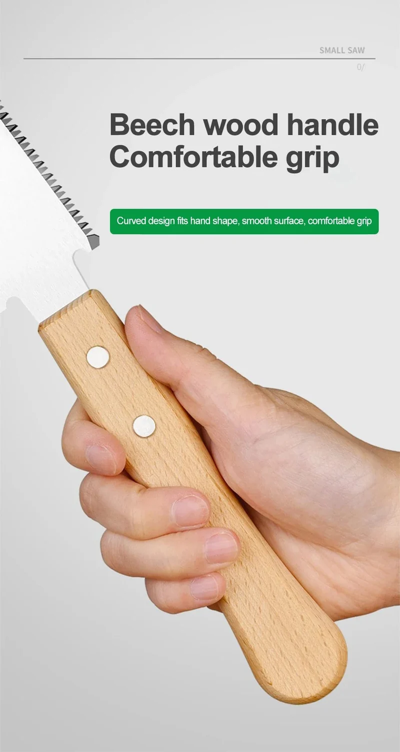 Handsäge im japanischen Stil, ein-/doppelseitige Holzsäge mit feiner Zahnung, SK5-Stahl, flexible Handsäge, Garten-Handwerkzeug für die Holzbearbeitung