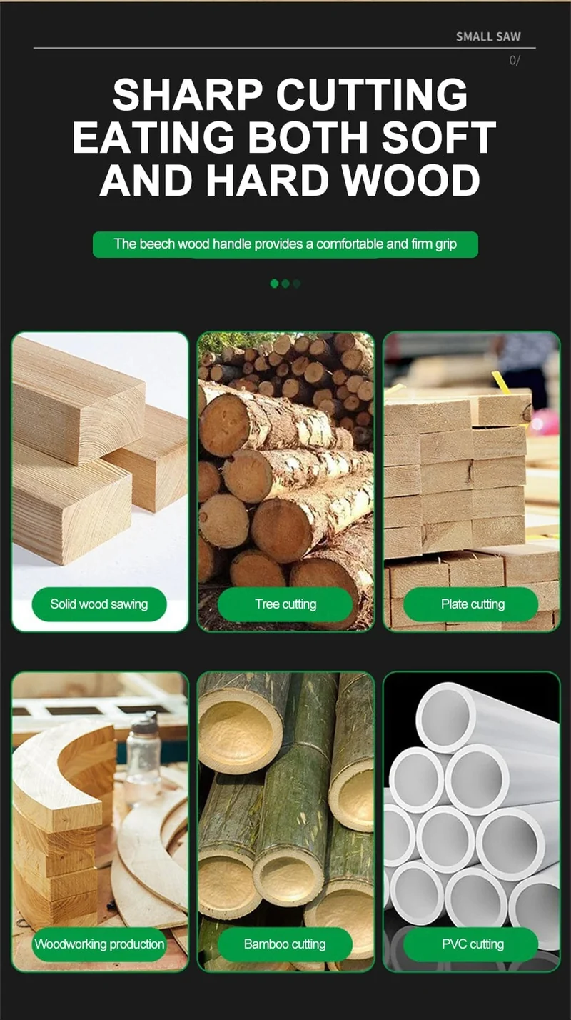 Handsäge im japanischen Stil, ein-/doppelseitige Holzsäge mit feiner Zahnung, SK5-Stahl, flexible Handsäge, Garten-Handwerkzeug für die Holzbearbeitung