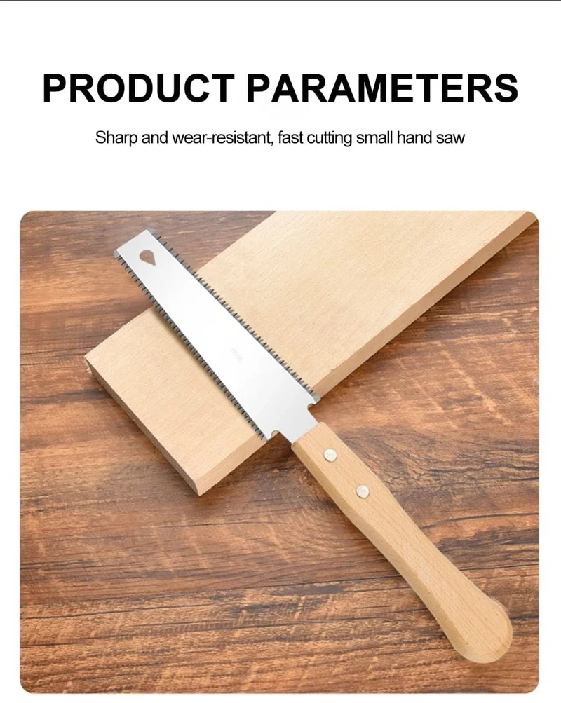 Handsäge im japanischen Stil, ein-/doppelseitige Holzsäge mit feiner Zahnung, SK5-Stahl, flexible Handsäge, Garten-Handwerkzeug für die Holzbearbeitung