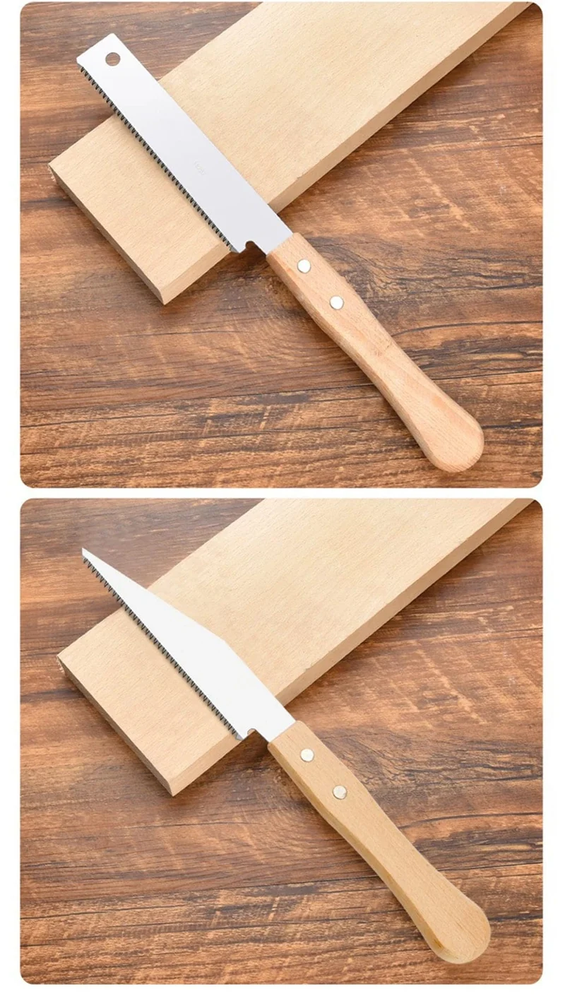 Handsäge im japanischen Stil, ein-/doppelseitige Holzsäge mit feiner Zahnung, SK5-Stahl, flexible Handsäge, Garten-Handwerkzeug für die Holzbearbeitung