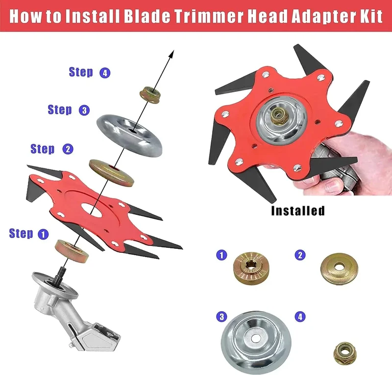 4x Gras Trimmer Kopf Adapter Befestigung Mutter Befestigung Kit Trimmer Kopf Rasenmäher Klinge für Stihl Trimmer Pinsel Cutter Garten Werkzeug