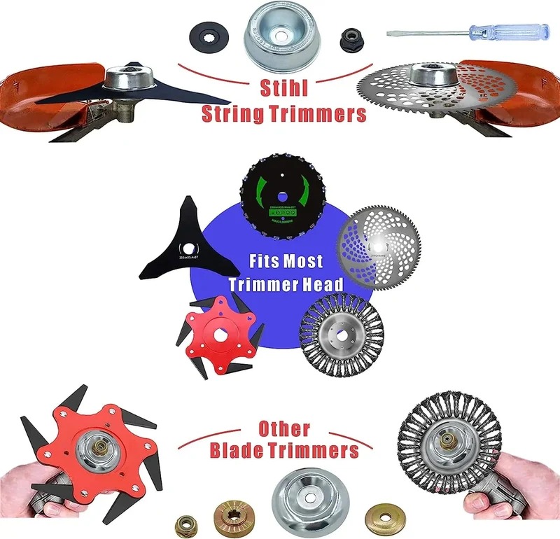 4x Gras Trimmer Kopf Adapter Befestigung Mutter Befestigung Kit Trimmer Kopf Rasenmäher Klinge für Stihl Trimmer Pinsel Cutter Garten Werkzeug