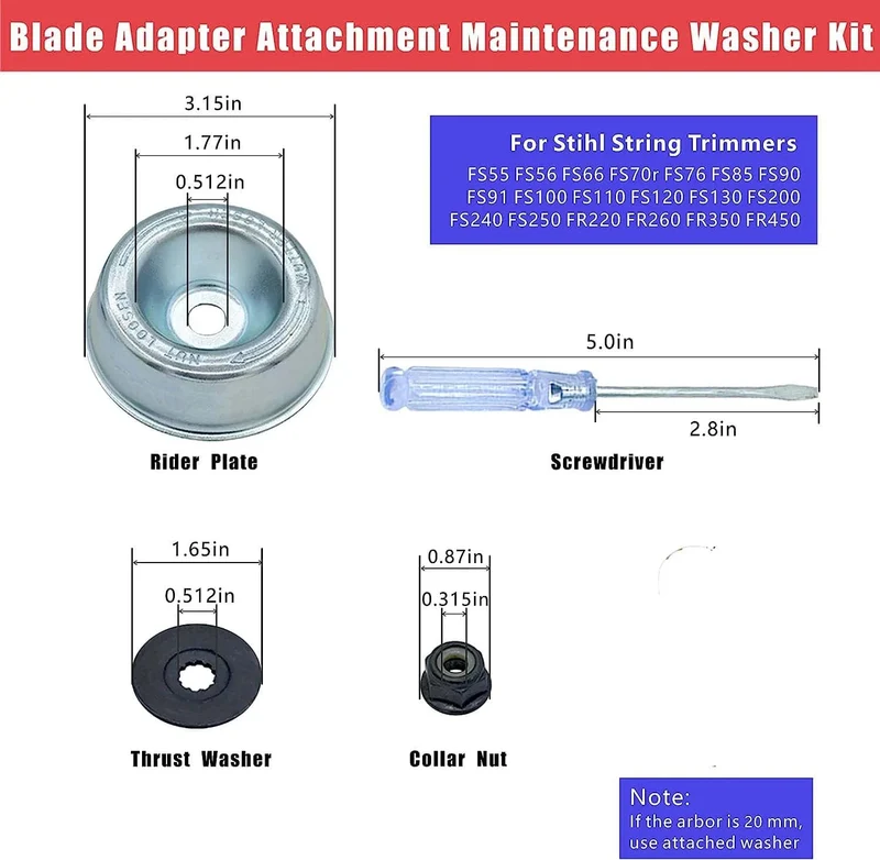 4x Gras Trimmer Kopf Adapter Befestigung Mutter Befestigung Kit Trimmer Kopf Rasenmäher Klinge für Stihl Trimmer Pinsel Cutter Garten Werkzeug