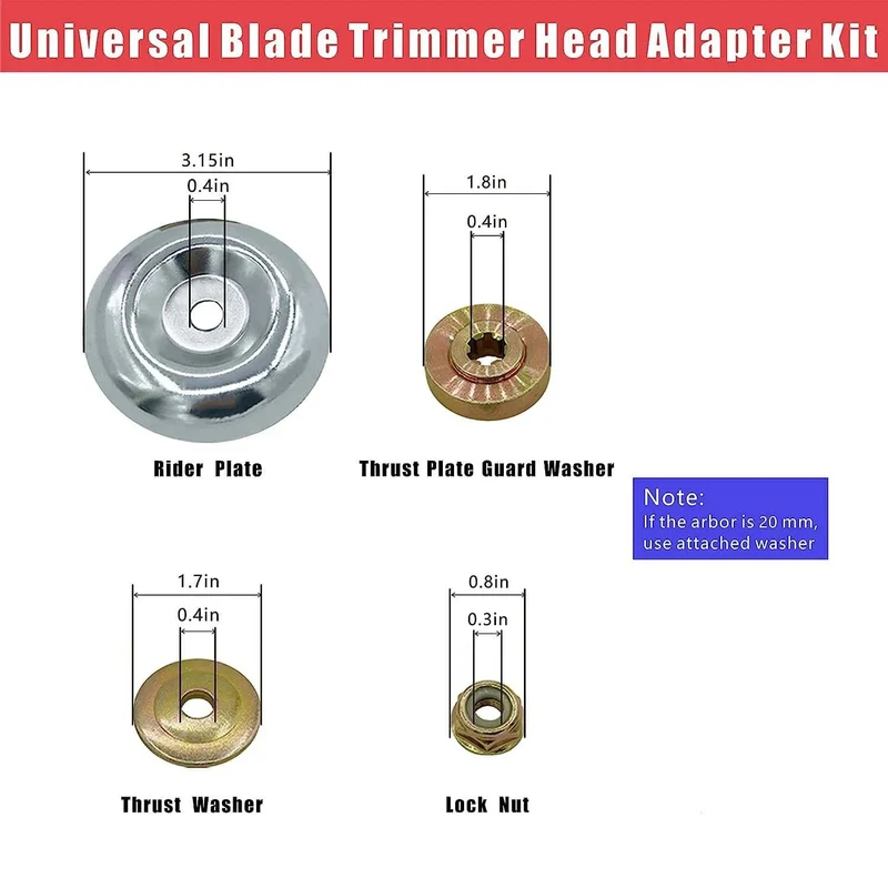 4x Gras Trimmer Kopf Adapter Befestigung Mutter Befestigung Kit Trimmer Kopf Rasenmäher Klinge für Stihl Trimmer Pinsel Cutter Garten Werkzeug