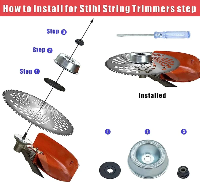 4x Gras Trimmer Kopf Adapter Befestigung Mutter Befestigung Kit Trimmer Kopf Rasenmäher Klinge für Stihl Trimmer Pinsel Cutter Garten Werkzeug
