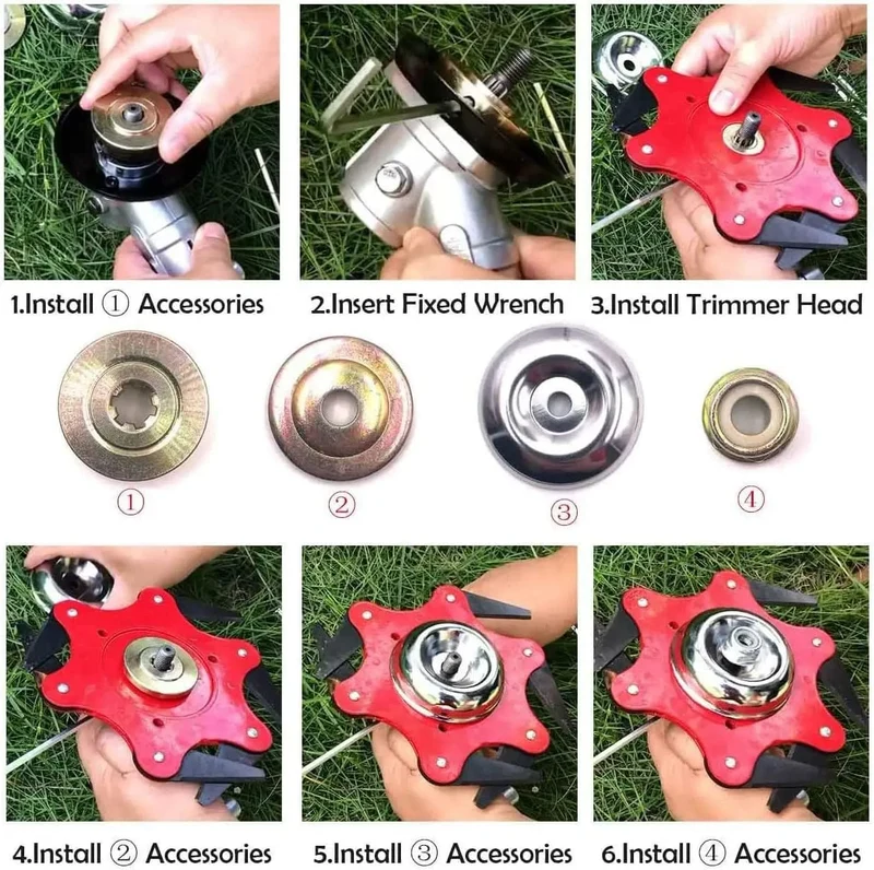 4x Gras Trimmer Kopf Adapter Befestigung Mutter Befestigung Kit Trimmer Kopf Rasenmäher Klinge für Stihl Trimmer Pinsel Cutter Garten Werkzeug
